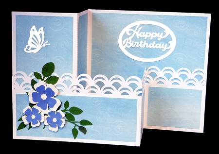 Scalloped Double Z Fold Card by Shirley Young