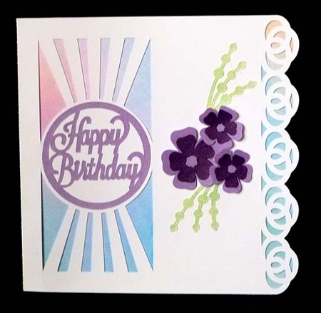 Happy Birthday with Flowers Card by Shirley Young