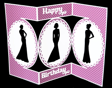 Oval Fashion Z Fold Card by Shirley Young