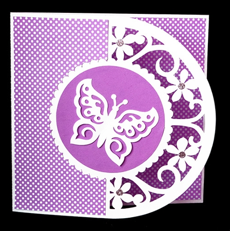 Half Circle Flower Card by Shirley Young