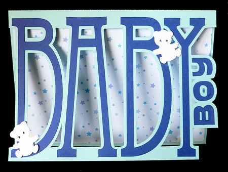 Baby Boy Letter Card by Shirley Young