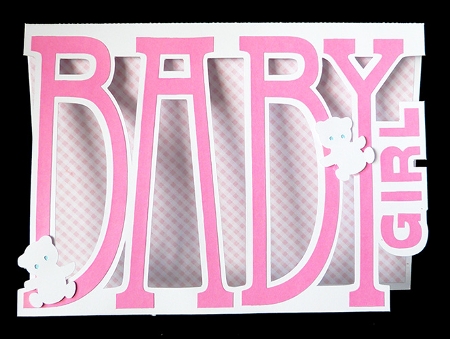 Baby Girl Letter Card by Shirley Young
