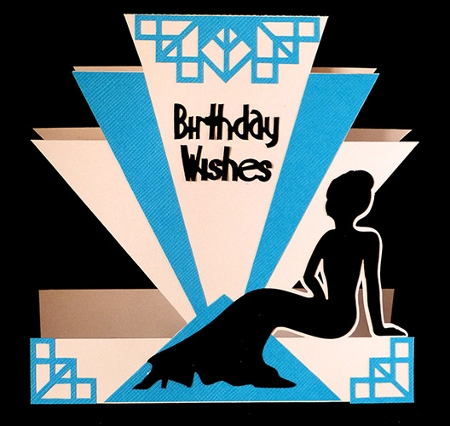 Art Deco Shaped Card by Shirley Young