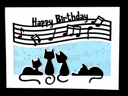 Musical Cats Card by Shirley Young