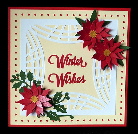 Winter Wishes Poinsettia Card by Shirley Young