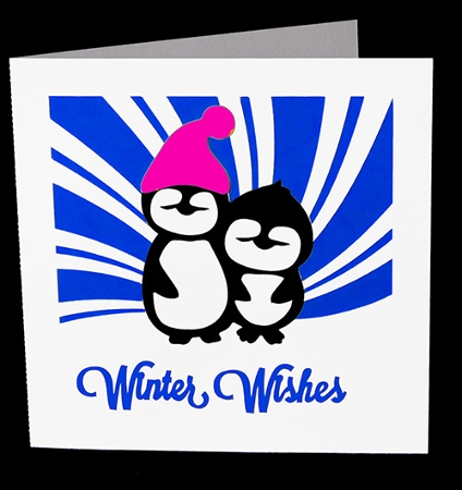 Penguin Winter Wishes Card by Shirley Young