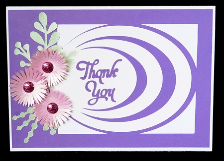 Thank You Overlay with Flowers Card by Shirley Young
