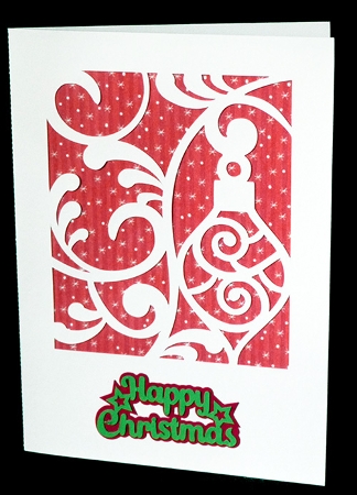 Bauble Cut Out Card by Shirley Young