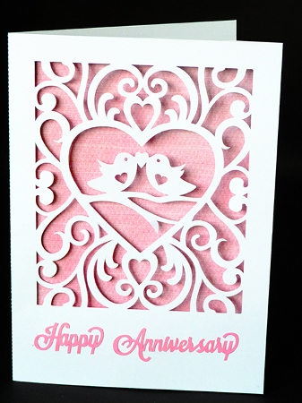 Anniversary Love Birds Card by Shirley Young