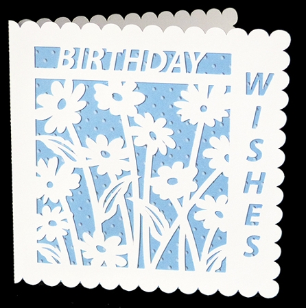 Birthday Wishes Cut Out card by Shirley Young