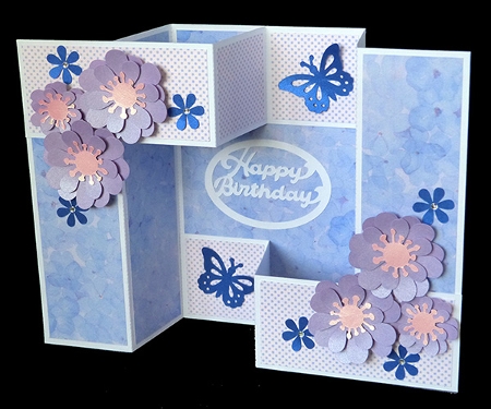 Floral Double Gatefold Z Card by Shirley Young
