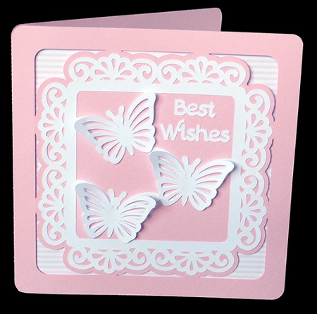 Flourish Frame Butterfly Card by Shirley Young