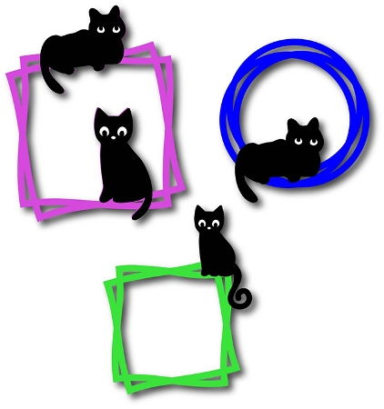 Layered Cat Frames by Shirley Young