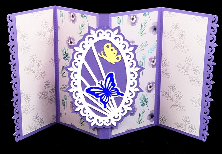 Winged Gatefold Card with Butterflies by Shirley Young