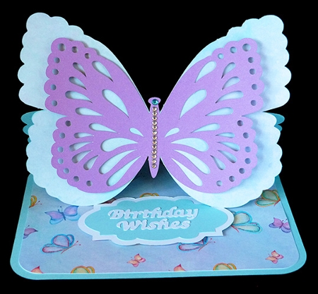 Butterfly Birthday Wishes Easel Card by Shirley Young