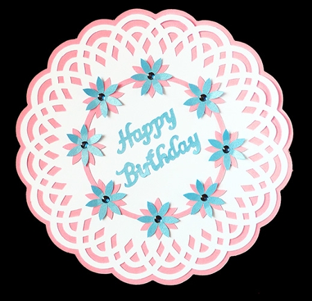 Flower Circle Easel Card by Shirley Young