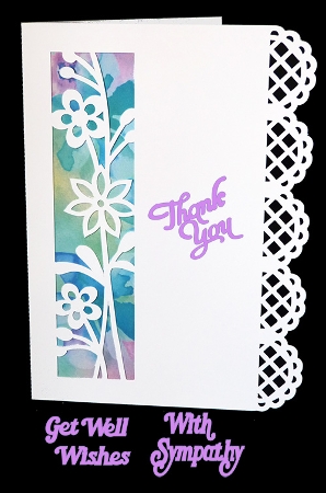 Scalloped Lattice Edge Card with Sentiments by Shirley Young