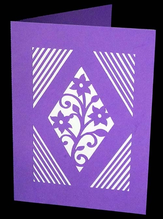 Floral Diamond Aperture Card by Shirley Young