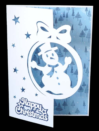 Snowman Bauble Card by Shirley Young