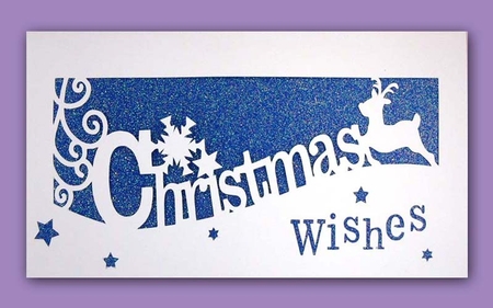 Christmas Wishes Aperture Card by Shirley Young
