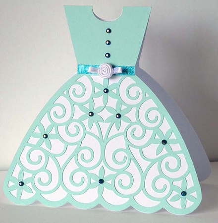 Dress Shaped Card by Shirley Young