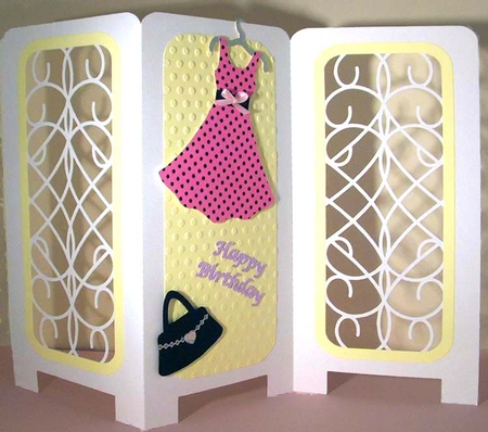 Screen Card with Dress by Shirley Young