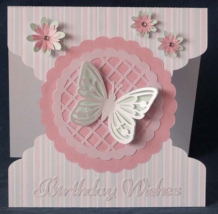 Shaped Card with Butterfly by Shirley Young