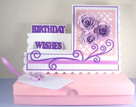 Birthday Wishes Step Card with Box by Shirley Young