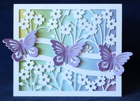 Trio of Butterflies Card by Shirley Young