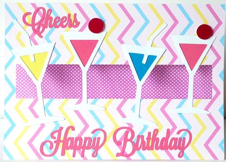 Cocktail Time Split Card by Shirley Young