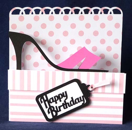 Sandal on Shoe Box Card by Shirley Young