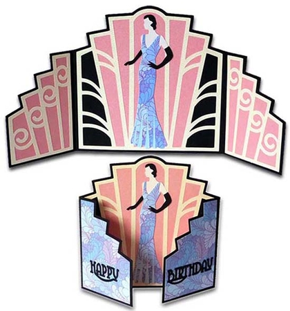 Art Deco Gatefold Card by Shirley Young
