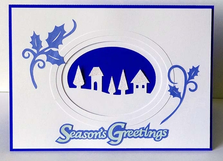 Layered Christmas Scene Card by Shirley Young