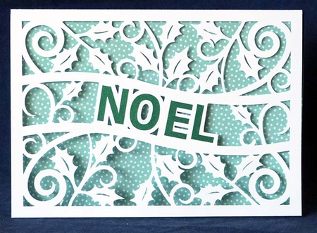 Noel Holly Card by Shirley Young