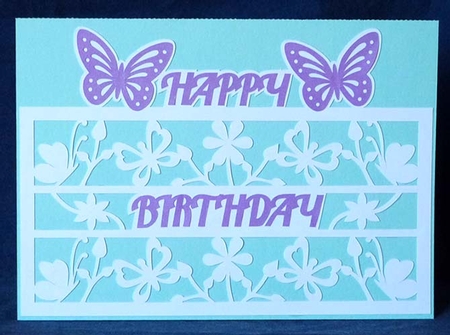 Happy Birthday Butterfly Panel Card by Shirley Young