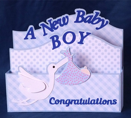 New Baby Boy Box Card by Shirley Young