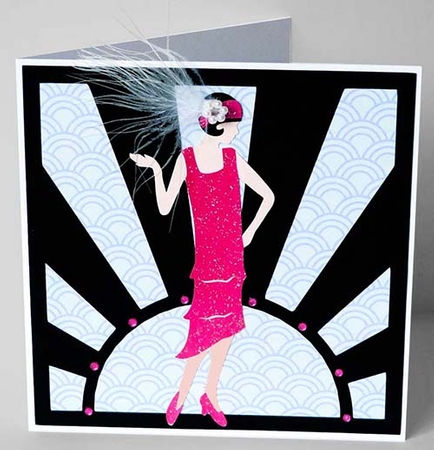 Art Deco Sunburst Card by Shirley Young