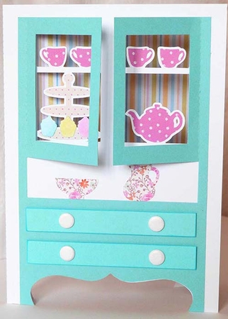 Kitchen Dresser Card by Shirley Young