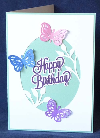Butterfly Birthday Overlay Card by Shirley Young