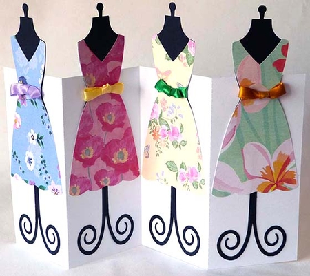 Dress Stand Z Fold Card by Shirley Young