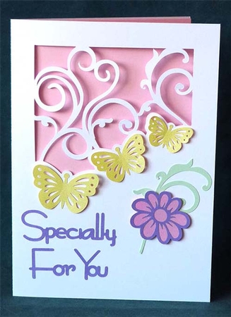 Three Butterflies Card by Shirley Young