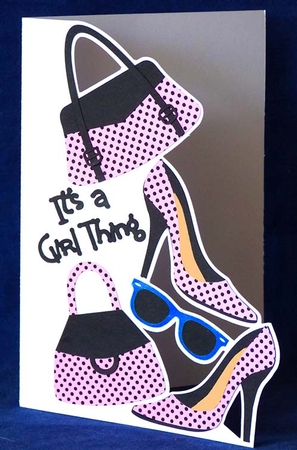  Shoes and Handbags Card by Shirley Young