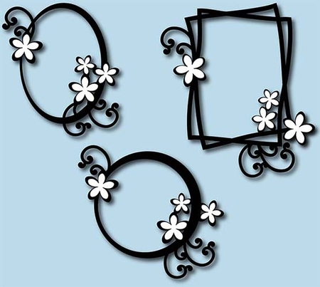 Flowers and Flourish Set of Frames by Shirley Young