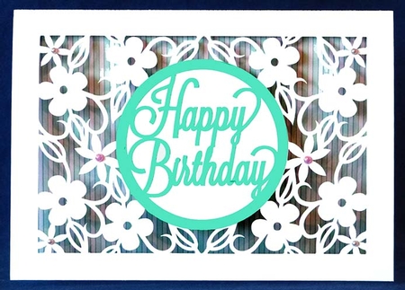 Happy Birthday Flower Card by Shirley Young