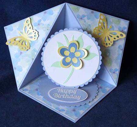 Triangle Popup Flower Card by Shirley Young