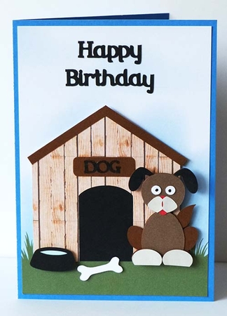 Puppy and Kennel Card and Papers by Shirley Young
