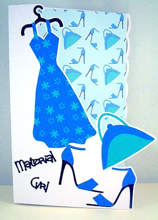 Material Girl Card and Backing Paper by Shirley Young