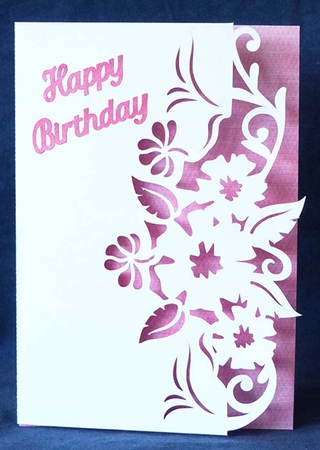 Flower Stencil Edge Card by Shirley Young