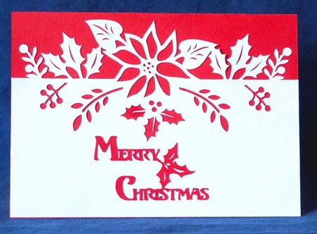 Poinsettia Overlay Card by Shirley Young