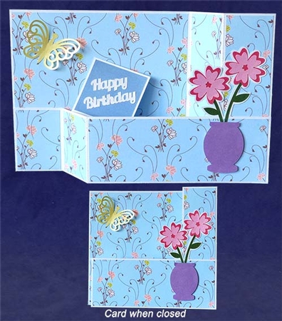 Flower Vase Pop Up Wiper Card by Shirley Young